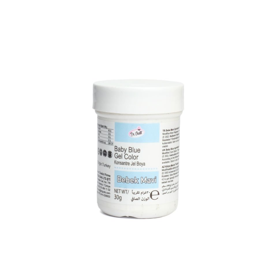 DR. GUSTO ŞİŞE JEL BOYA BEBE MAVİ - 30 GR