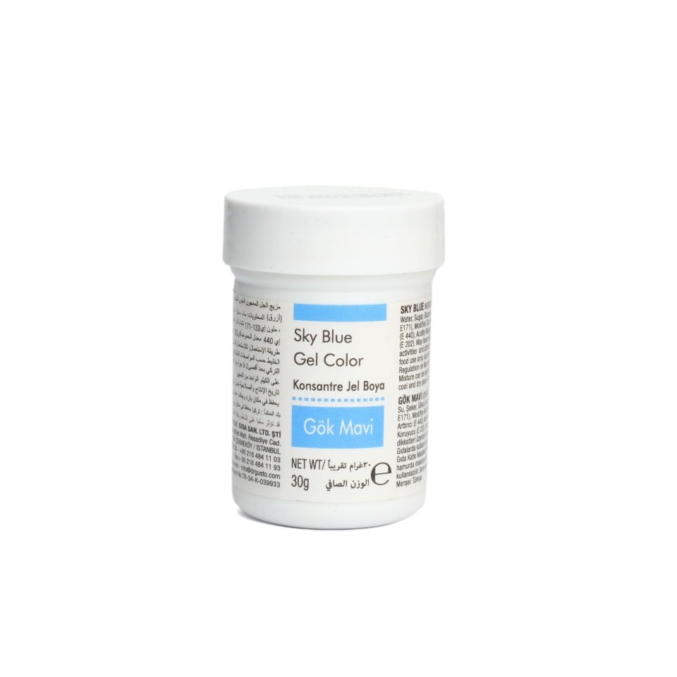 DR. GUSTO ŞİŞE JEL BOYA GÖK MAVİ - 30 GR