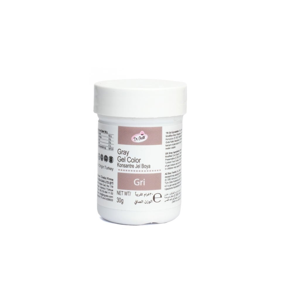 DR. GUSTO ŞİŞE JEL BOYA GRİ - 30 GR