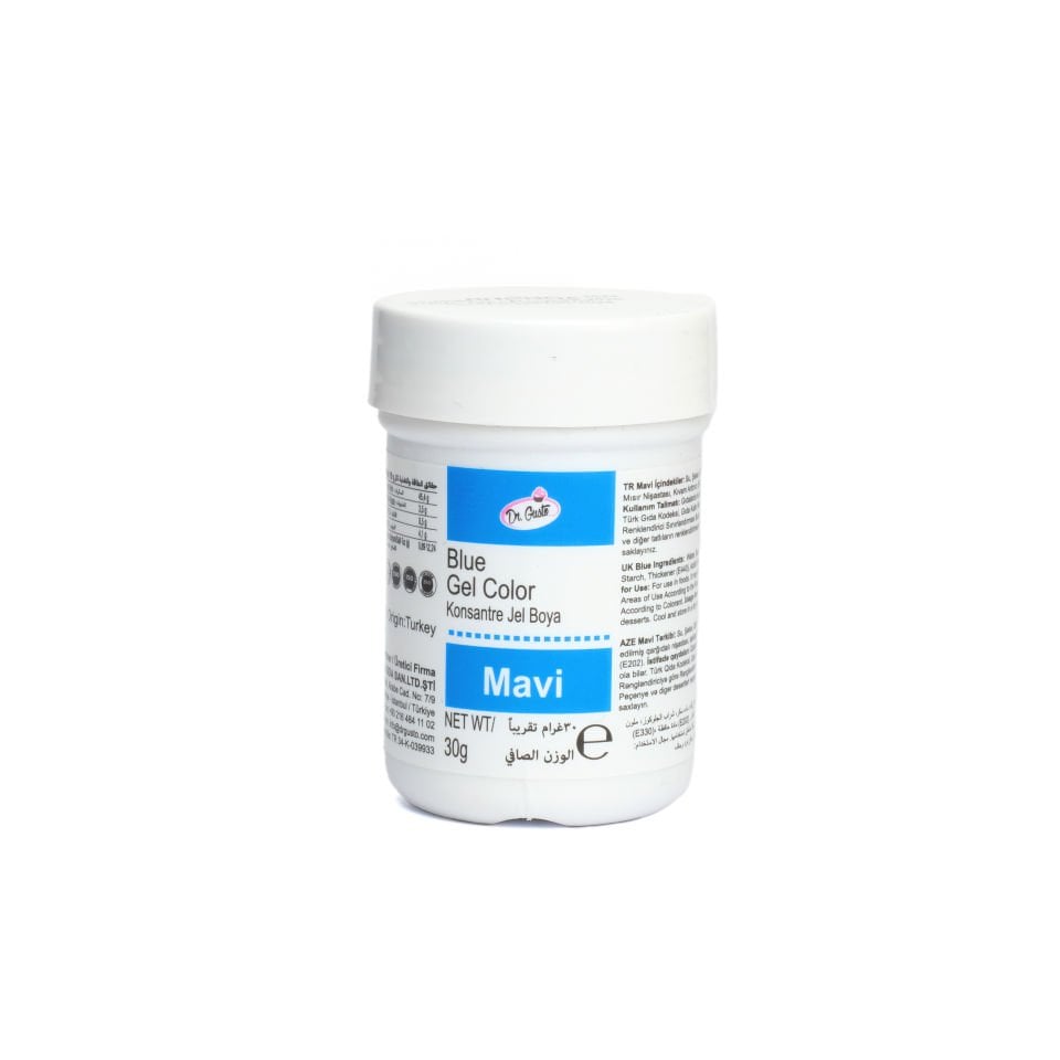 DR. GUSTO ŞİŞE JEL BOYA MAVİ - 30 GR