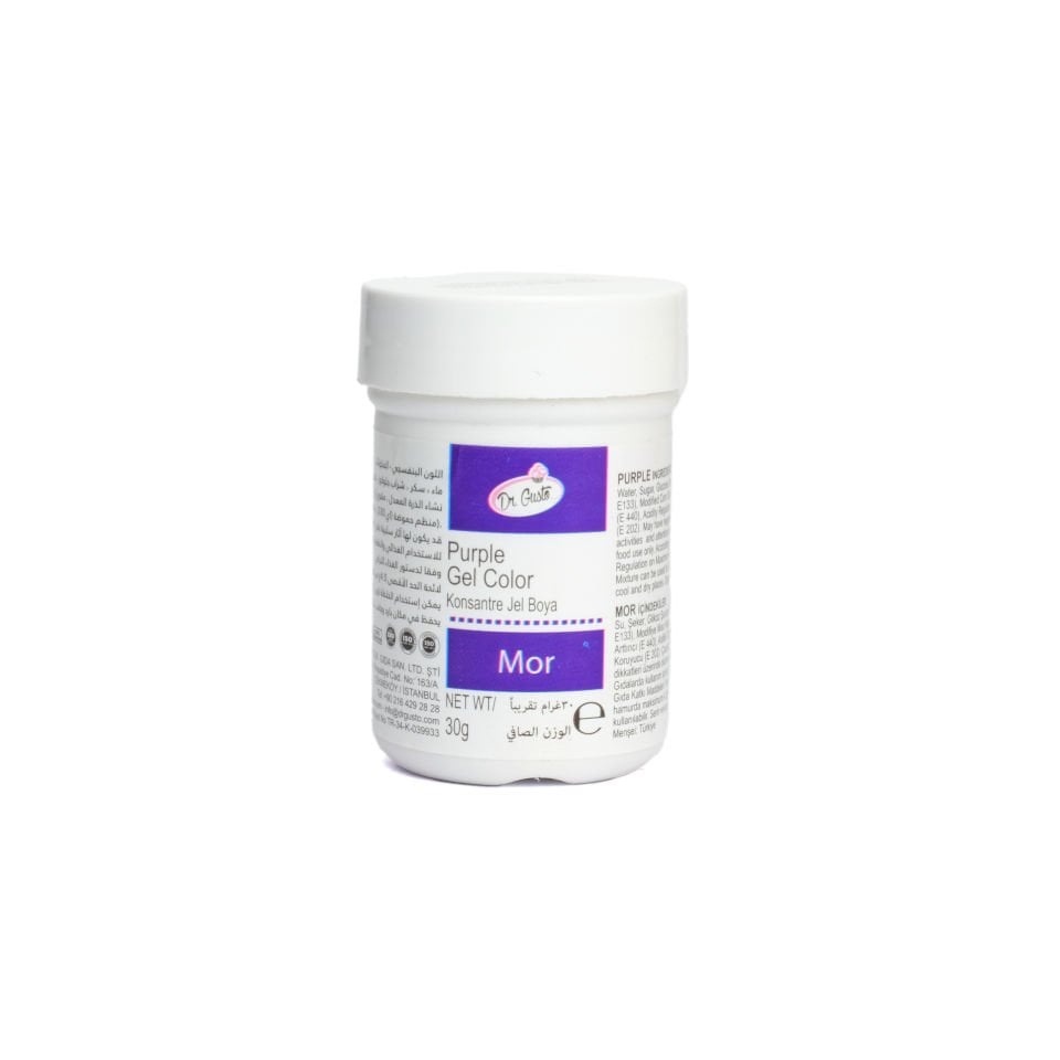 DR. GUSTO ŞİŞE JEL BOYA MOR - 30 GR