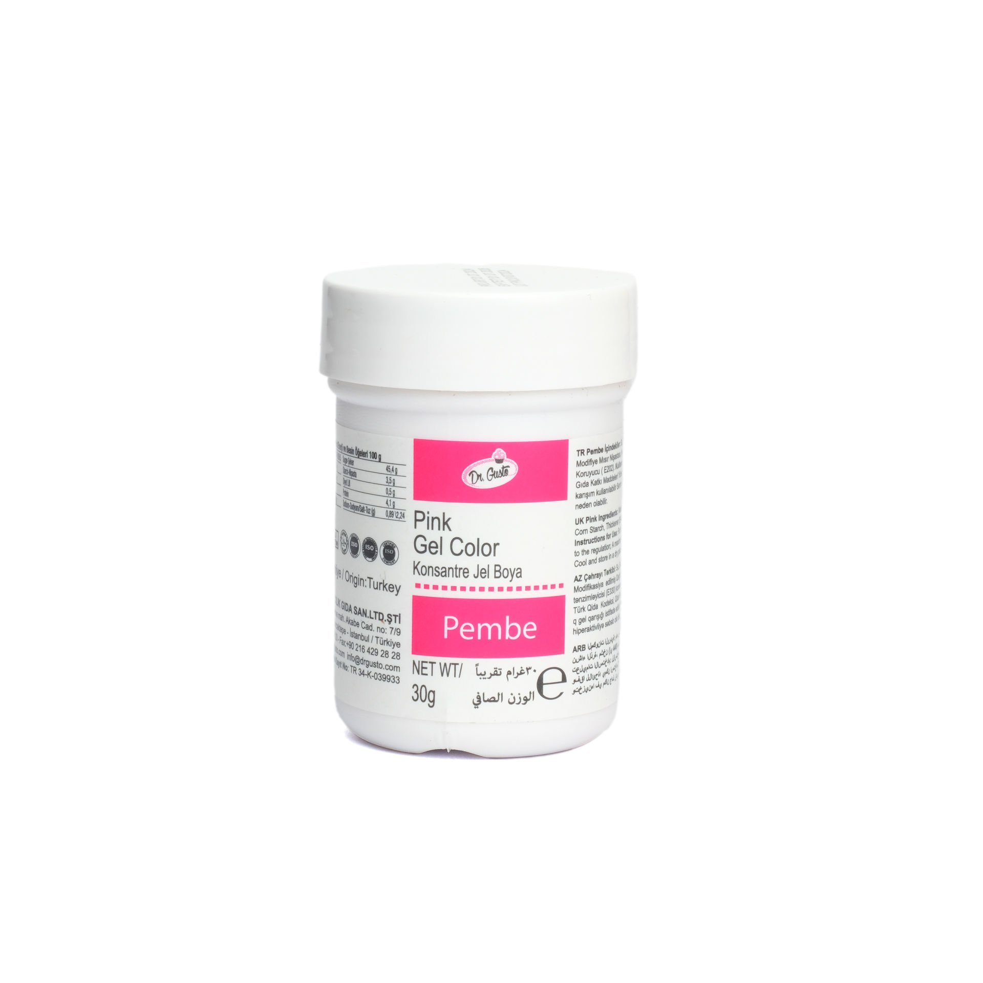 DR. GUSTO BOTTLE GEL PAINT PINK - 30 GR