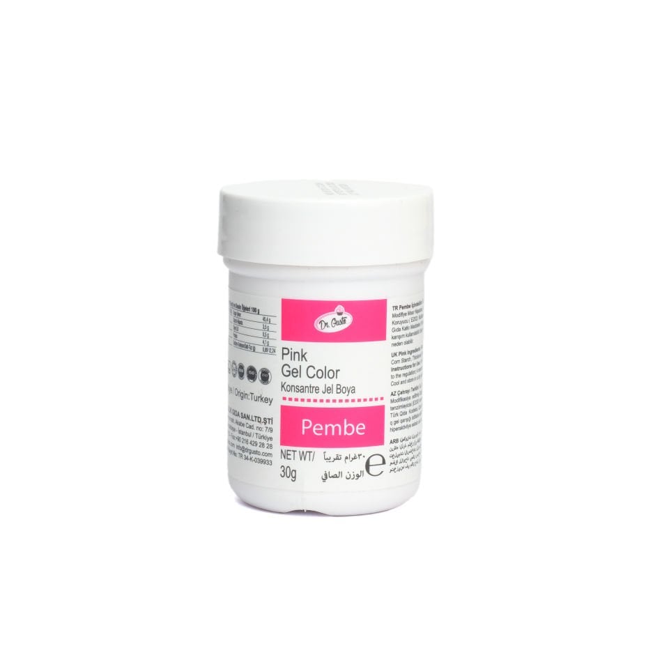 DR. GUSTO ŞİŞE JEL BOYA PEMBE - 30 GR
