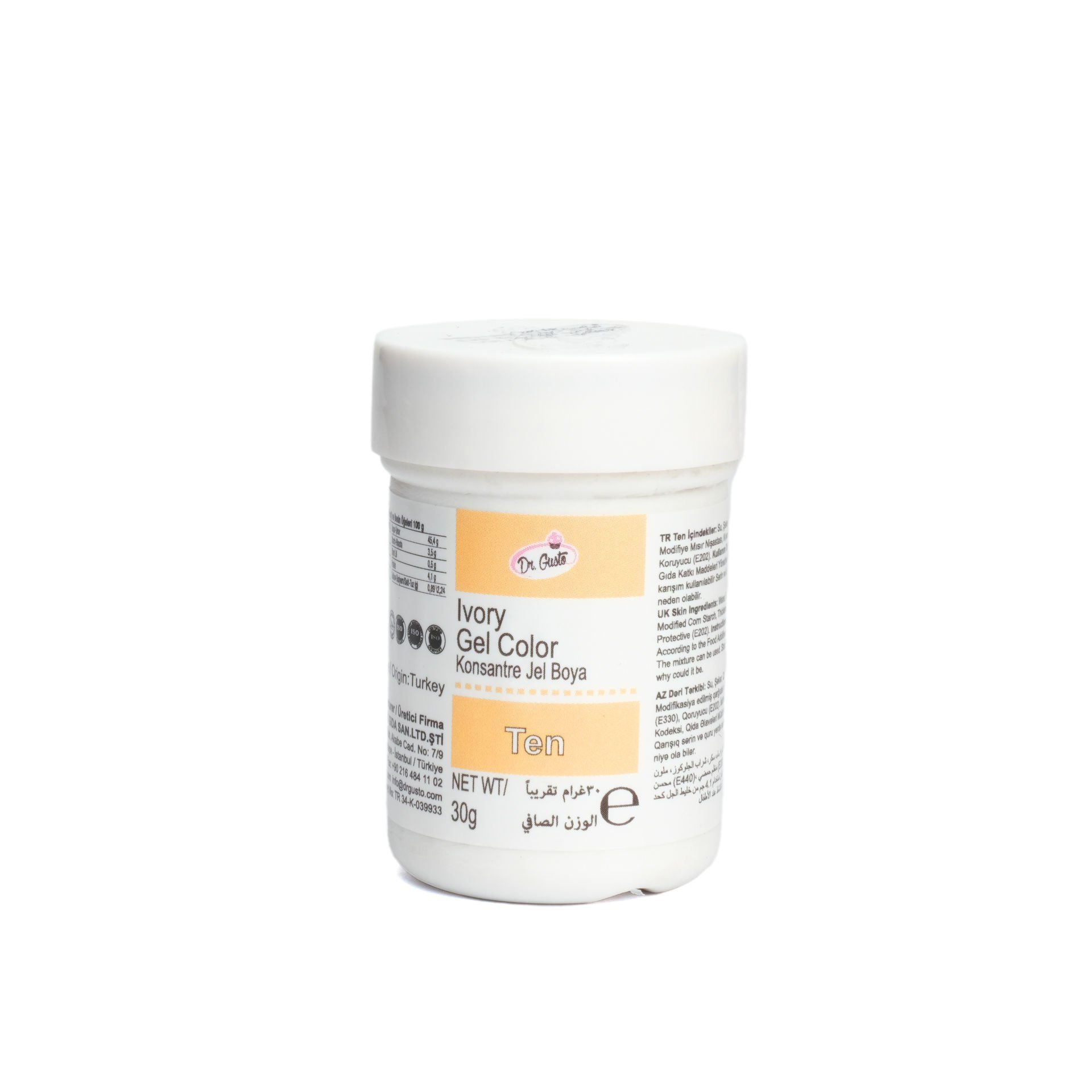 DR. GUSTO ŞİŞE JEL BOYA TEN - 30 GR