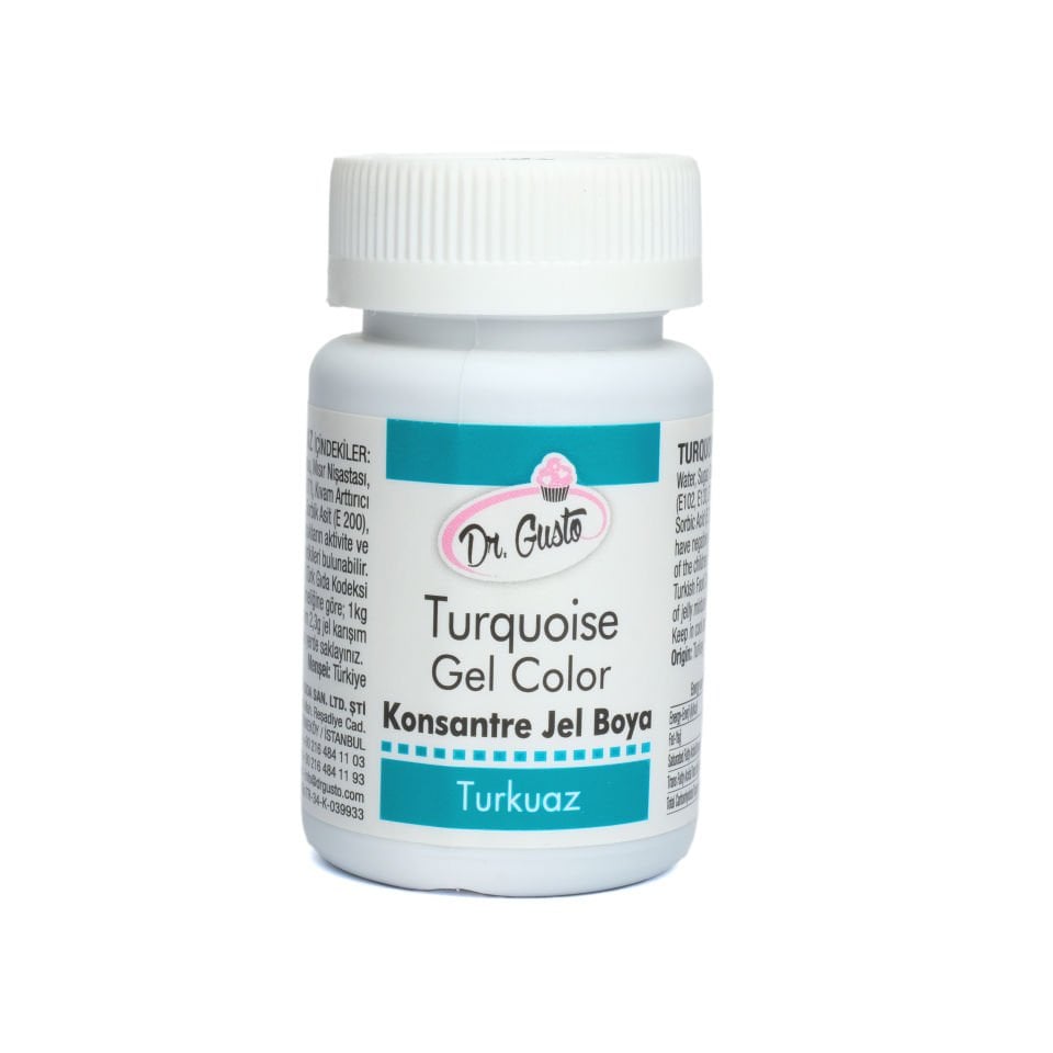 DR. GUSTO ŞİŞE JEL BOYA TURKUAZ - 100 GR
