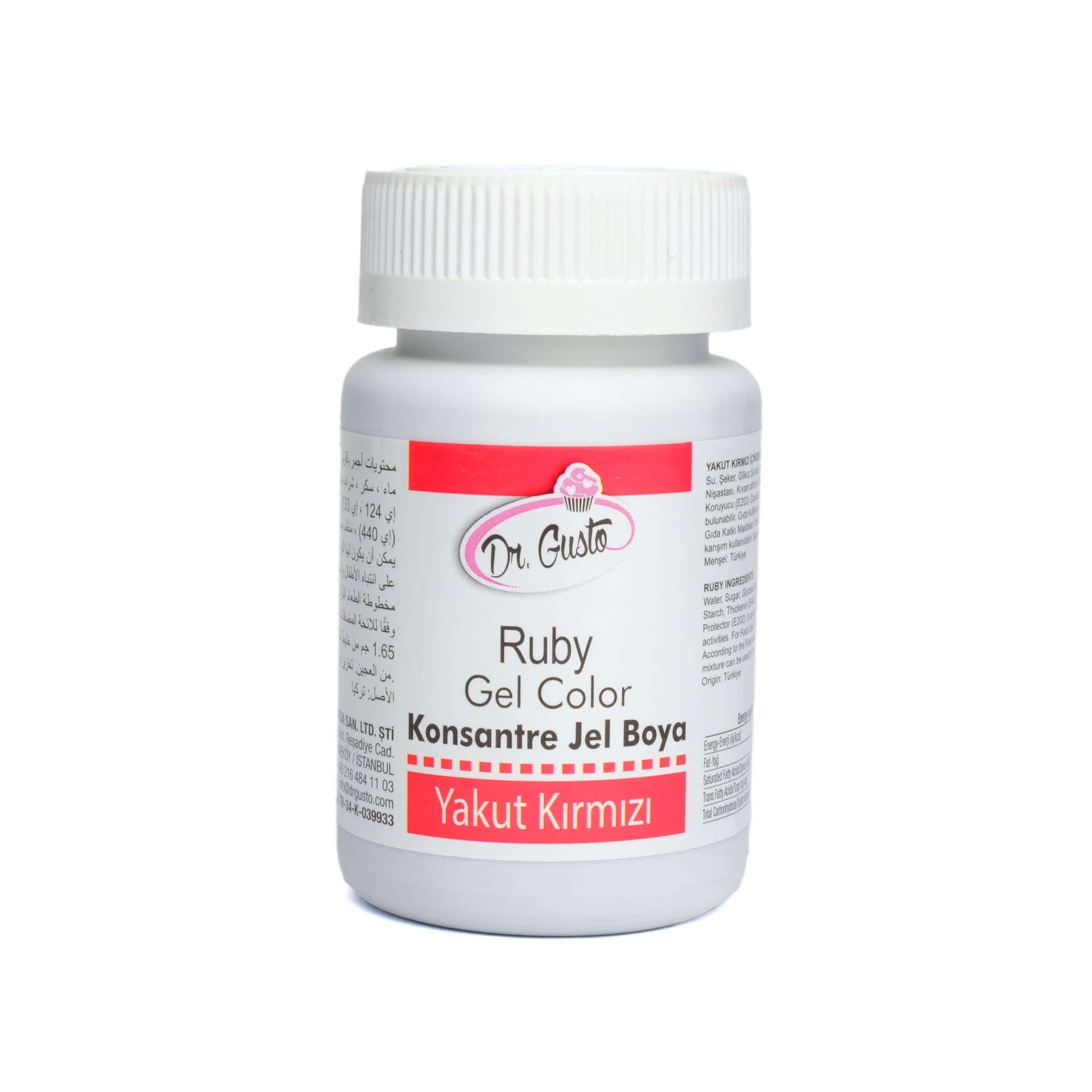 DR. GUSTO ŞİŞE JEL BOYA YAKUT KIRMIZI - 100 GR