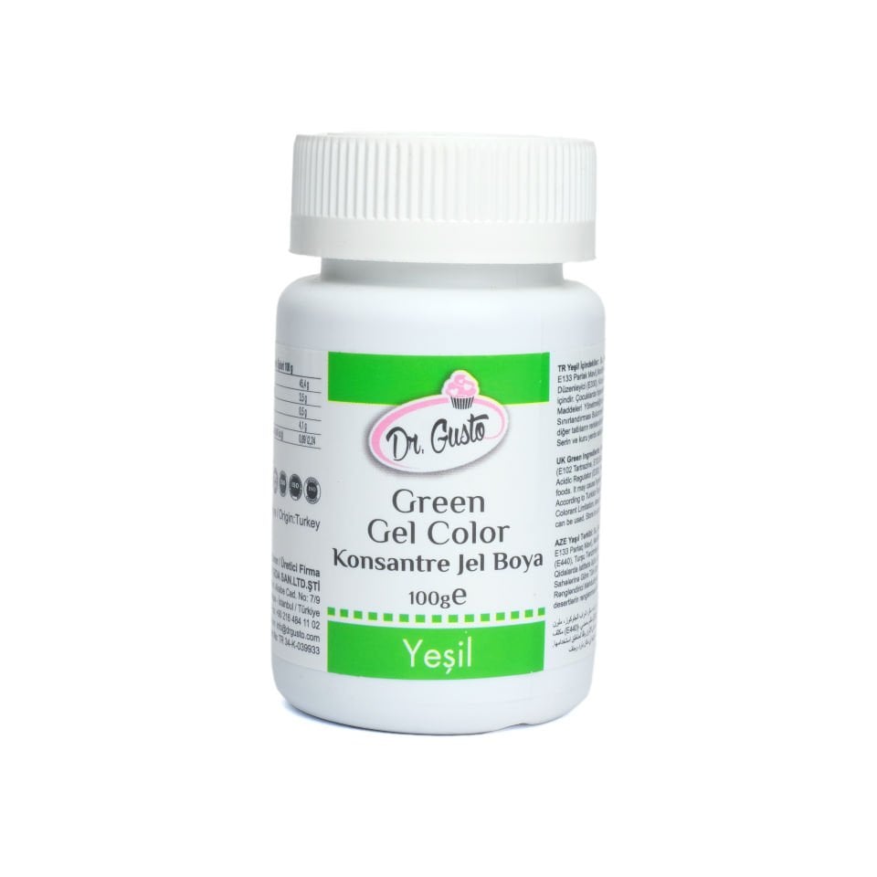 DR. GUSTO ŞİŞE JEL BOYA YEŞİL - 100 GR