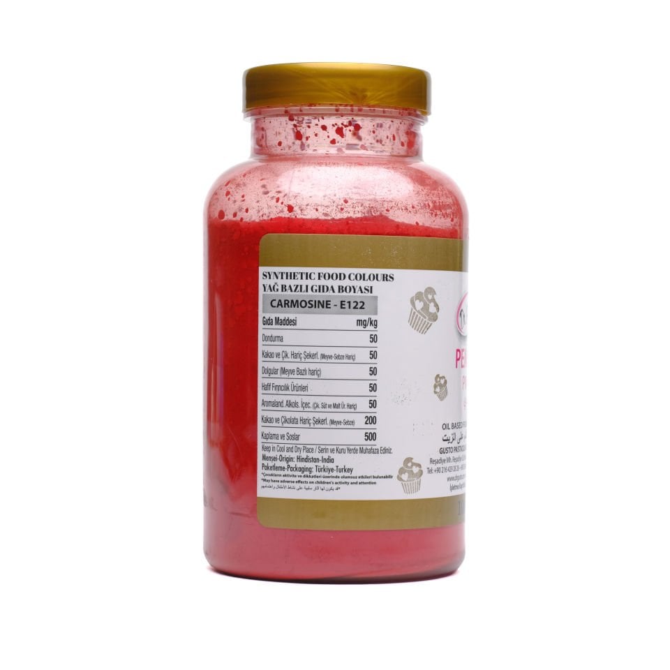 DR. GUSTO YAĞ BAZLI TOZ GIDA BOYASI PEMBE - 100