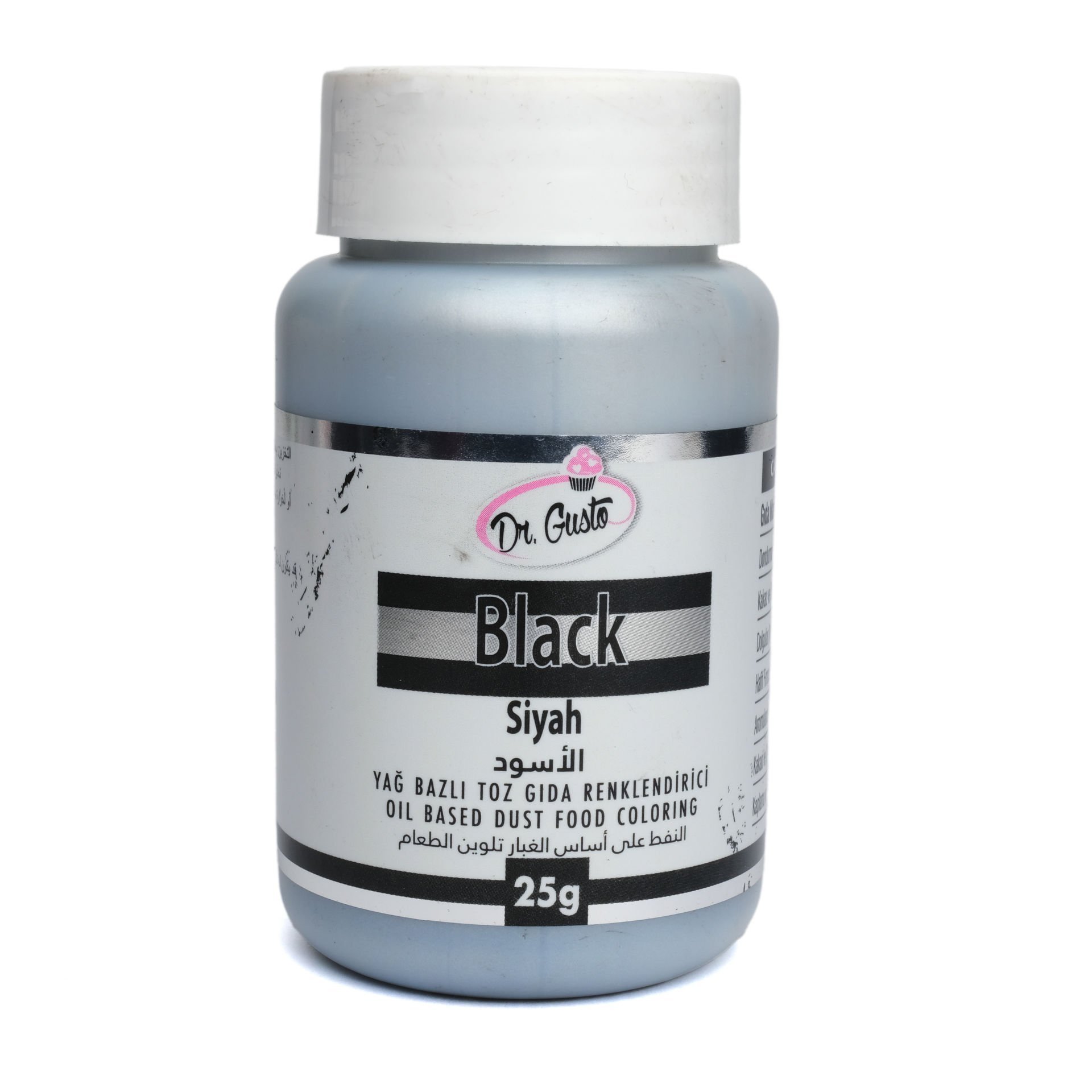 DR. GUSTO YAĞ BAZLI TOZ GIDA BOYASI SİYAH - 25