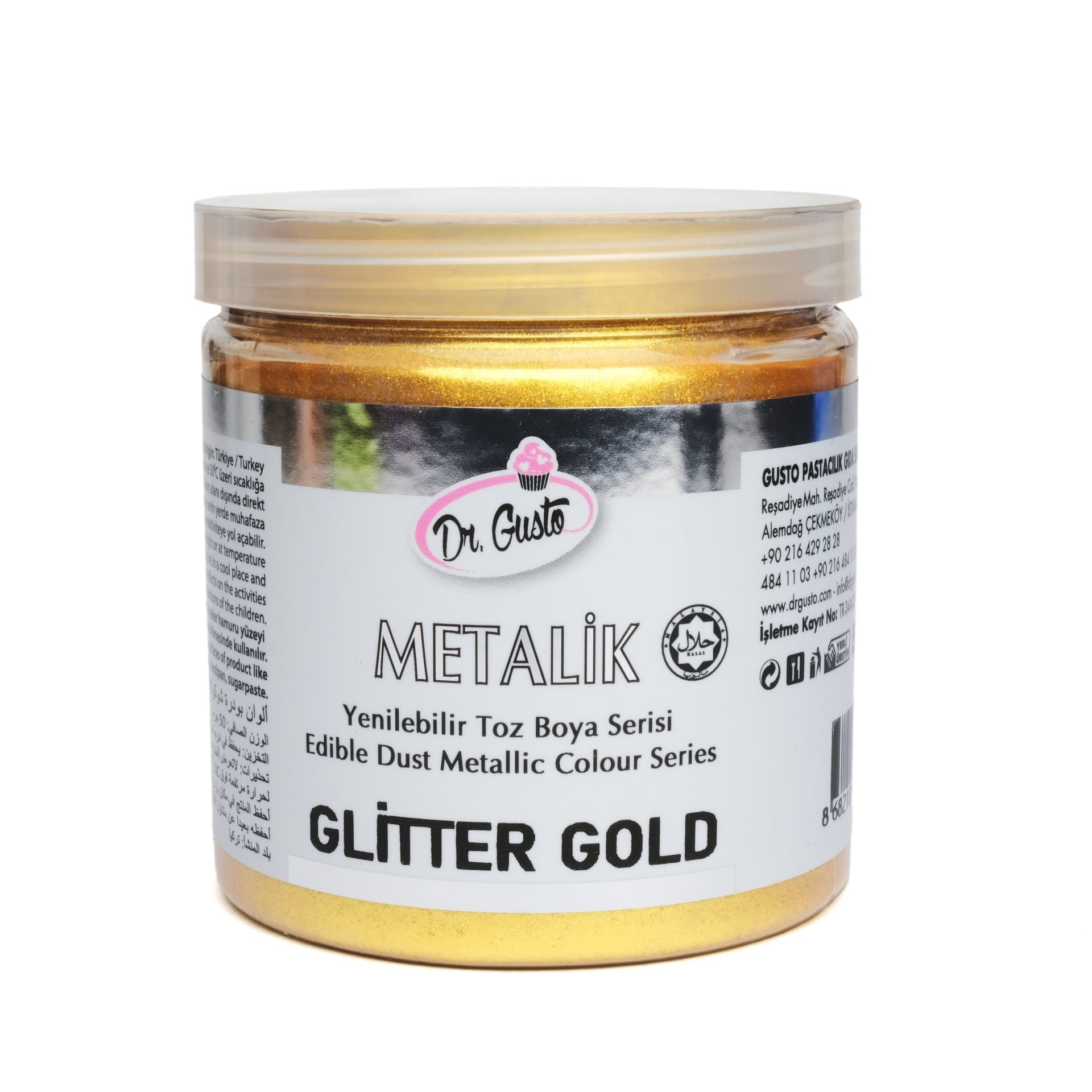 DR. GUSTO METALİK TOZ BOYA ALTIN GLITTER - 50