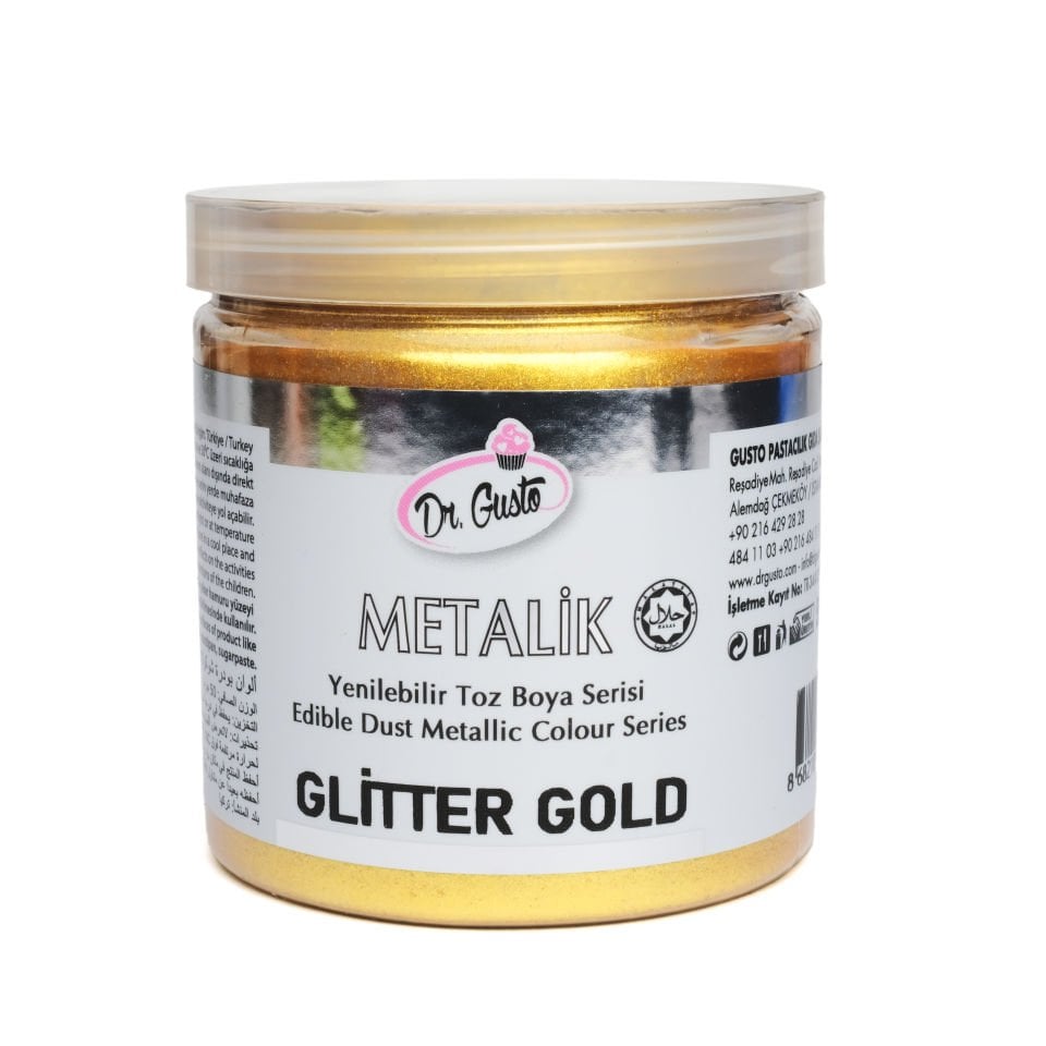 DR. GUSTO METALİK TOZ BOYA ALTIN GLITTER - 50