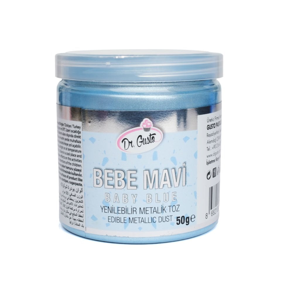 DR. GUSTO METALİK TOZ BOYA BEBE MAVİ - 50