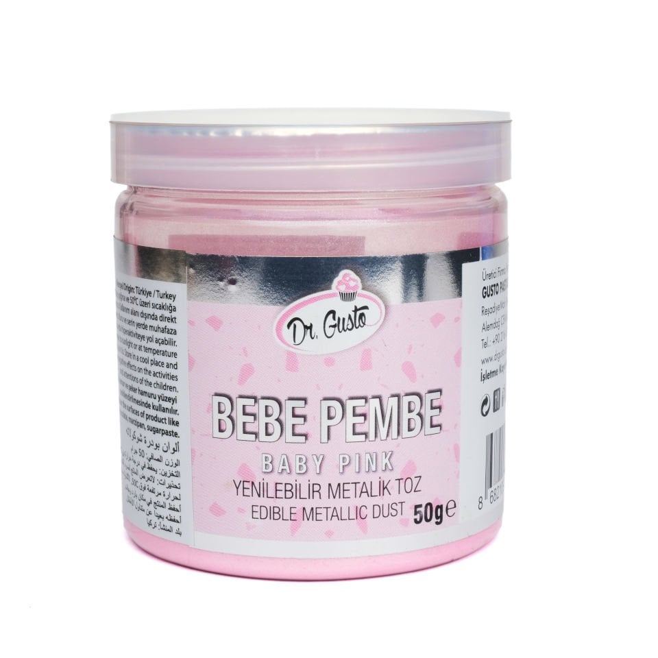 DR. GUSTO METALİK TOZ BOYA BEBE PEMBE - 50