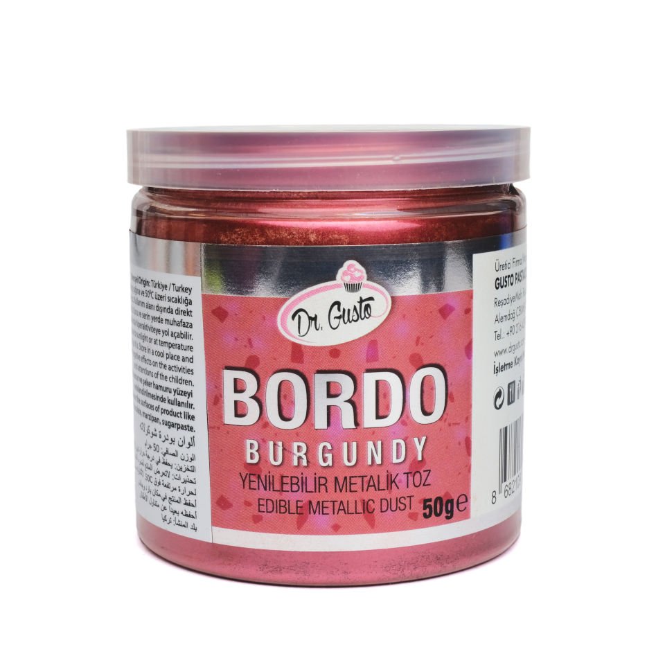 DR. GUSTO METALİK TOZ BOYA BORDO - 50