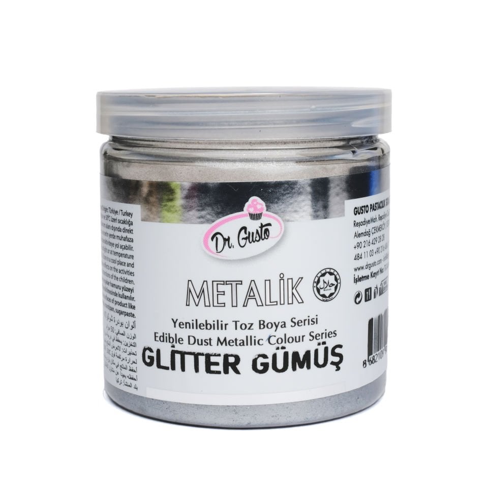 DR. GUSTO METALİK TOZ BOYA GÜMÜŞ GLITTER - 50