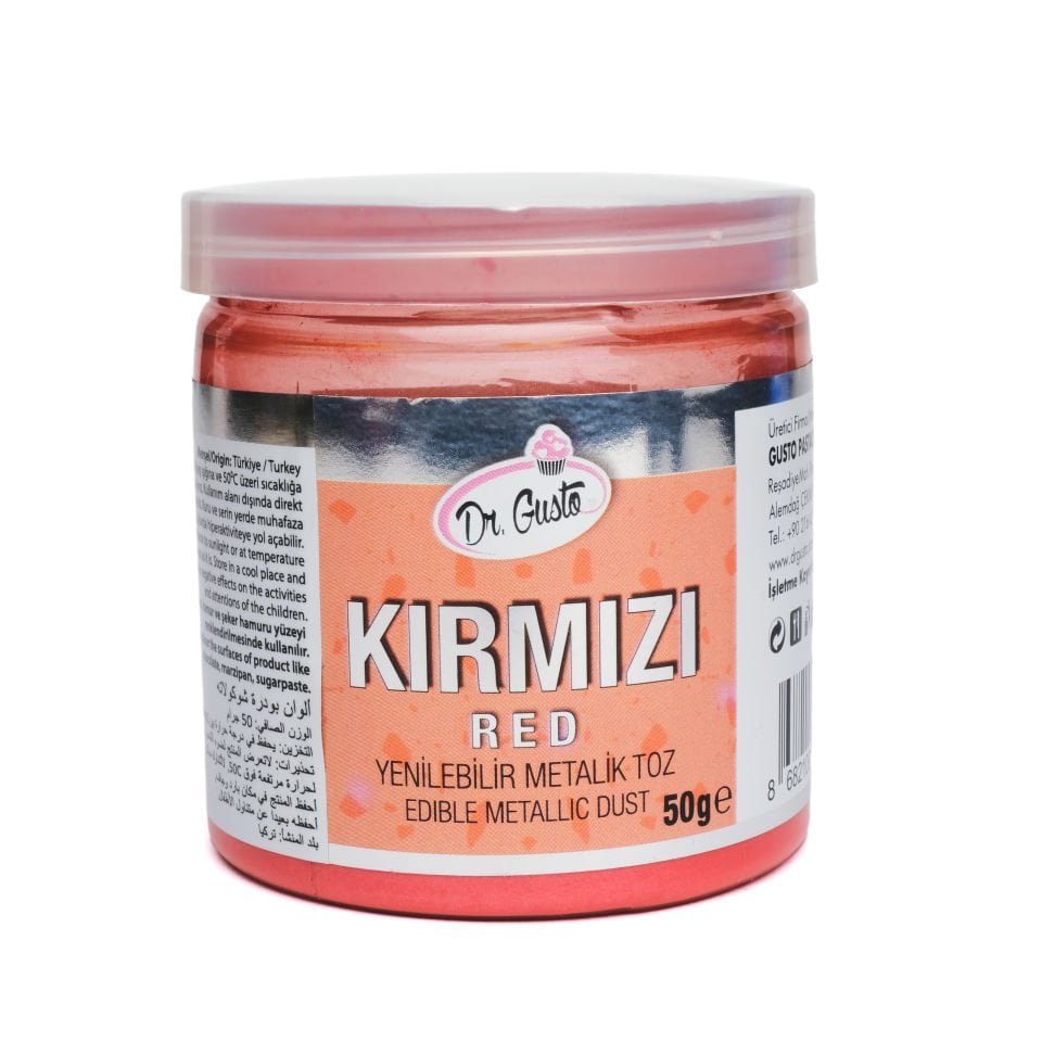 DR. GUSTO METALİK TOZ BOYA KIRMIZI - 50