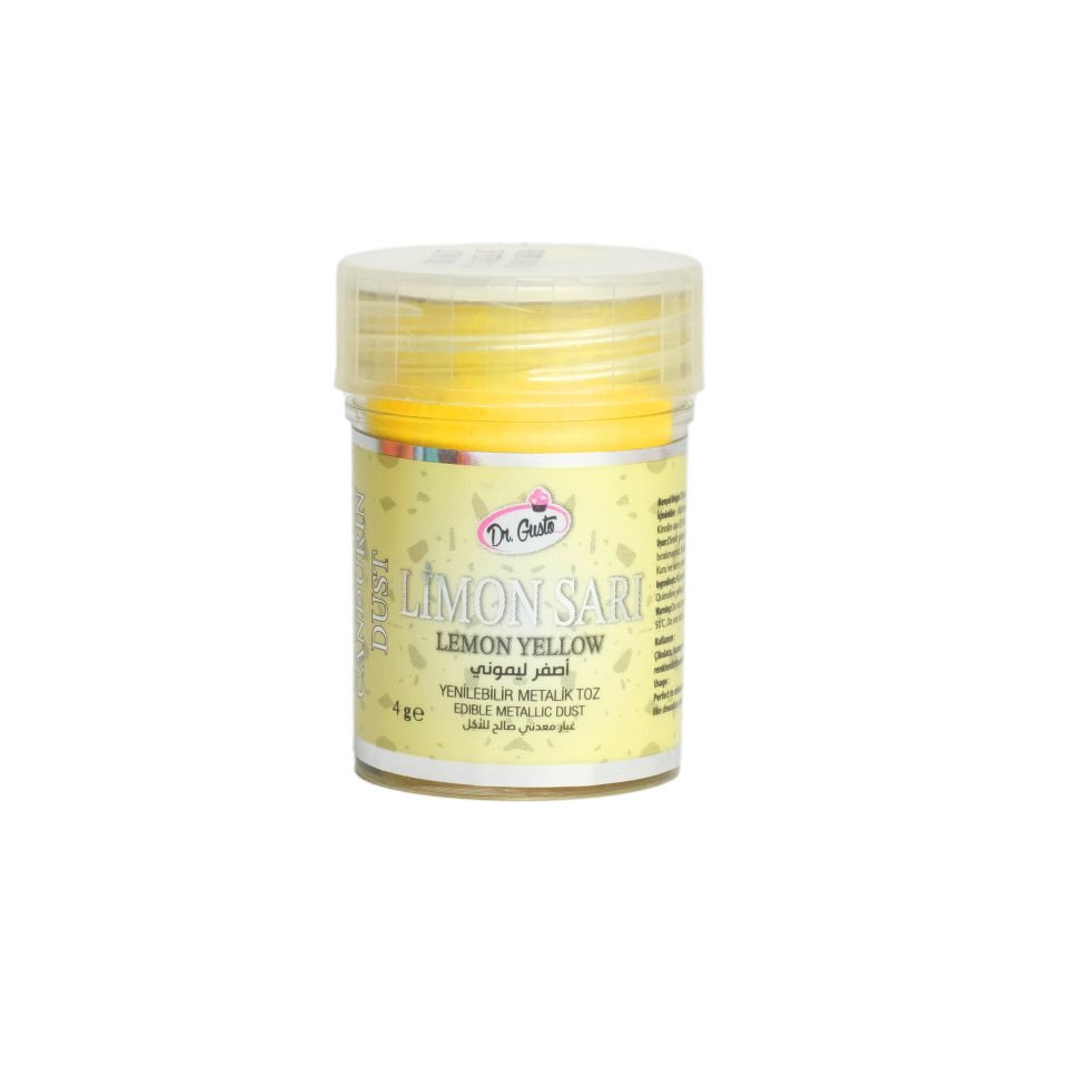 DR. GUSTO METALİK TOZ BOYA LİMON SARI - 4