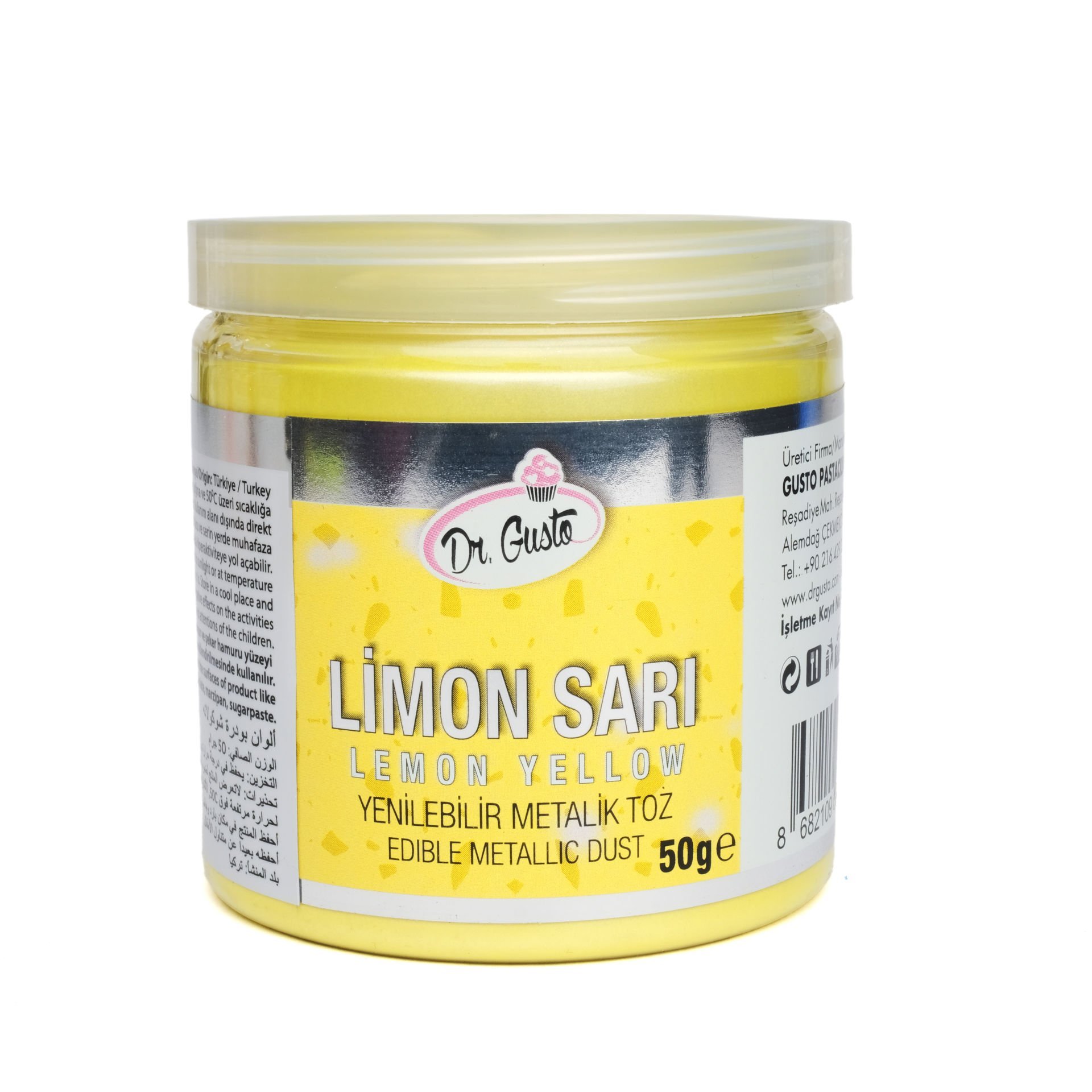 DR. GUSTO METALİK TOZ BOYA LİMON SARI - 50