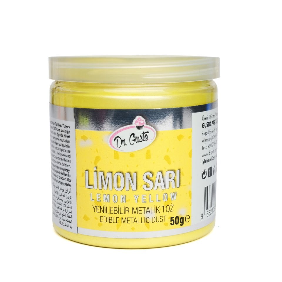 DR. GUSTO METALİK TOZ BOYA LİMON SARI - 50