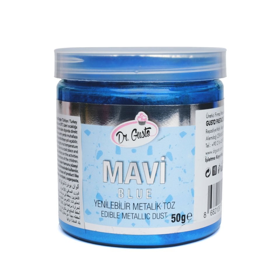DR. GUSTO METALİK TOZ BOYA MAVİ - 50