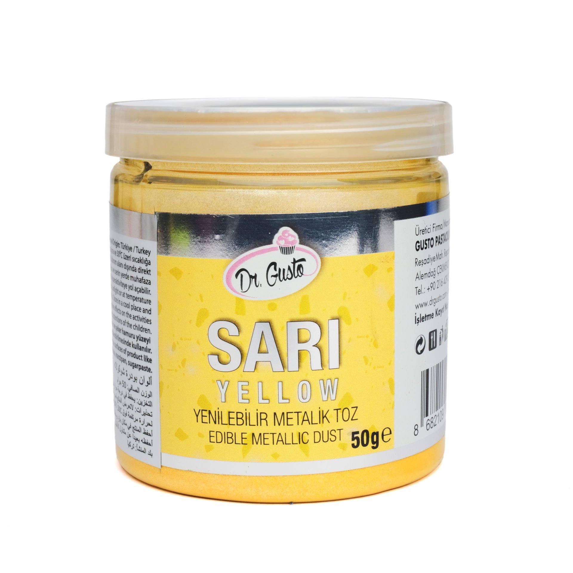 DR. GUSTO METALİK TOZ BOYA SARI - 50