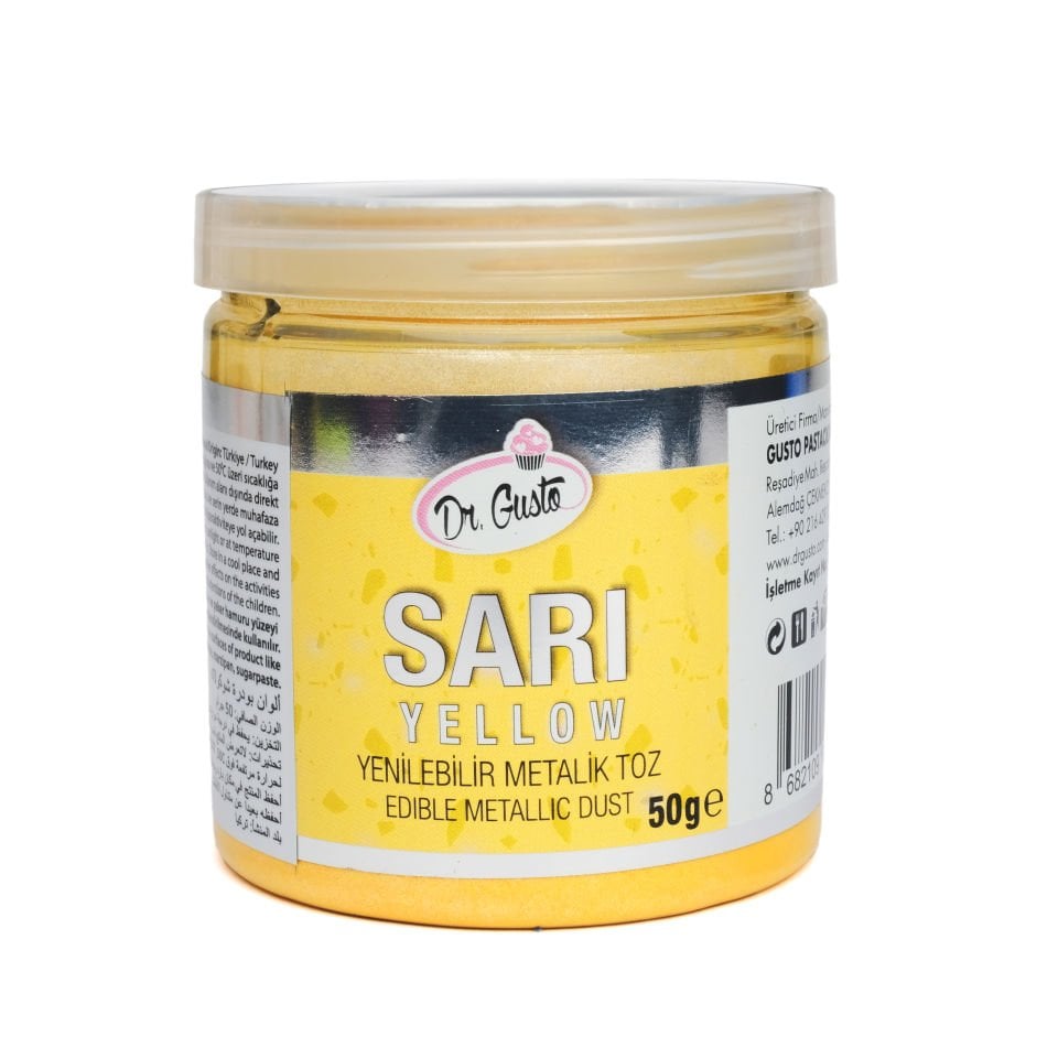 DR. GUSTO METALİK TOZ BOYA SARI - 50