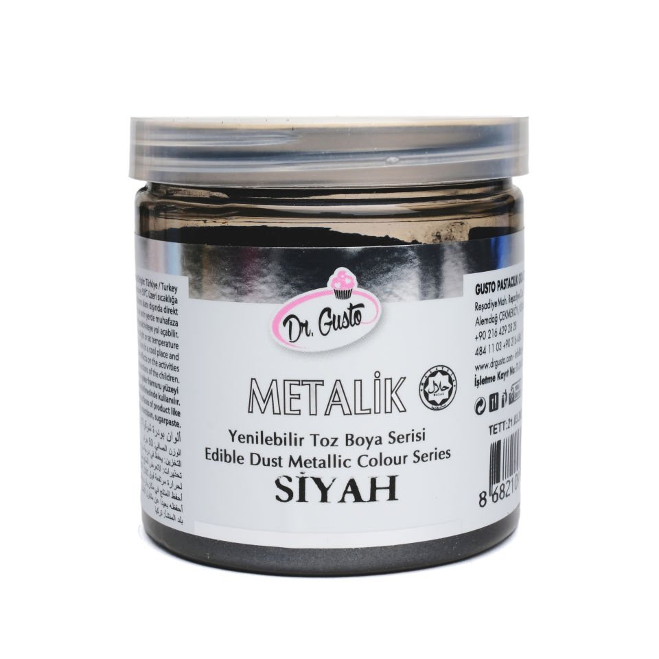 DR. GUSTO METALİK TOZ BOYA SİYAH - 50