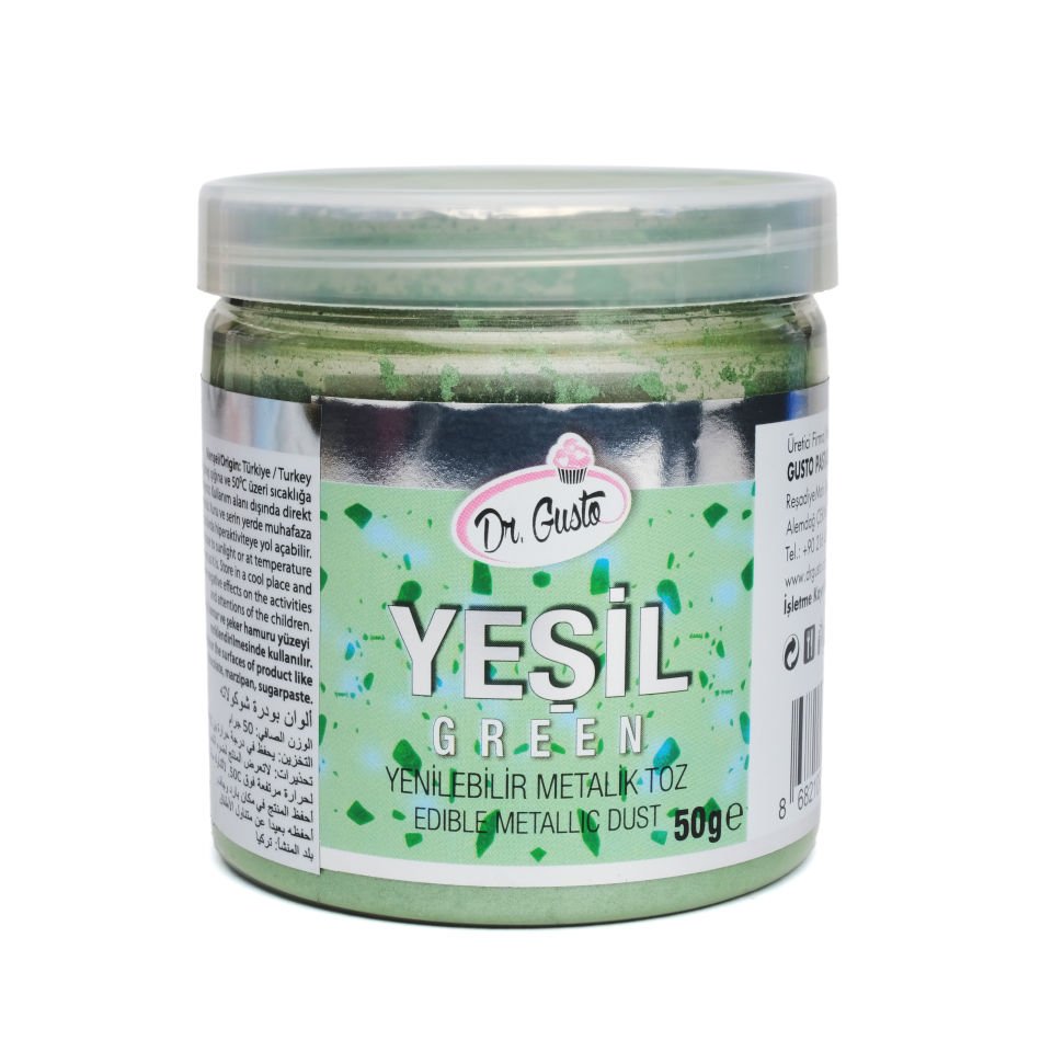 DR. GUSTO METALİK TOZ BOYA YEŞİL - 50