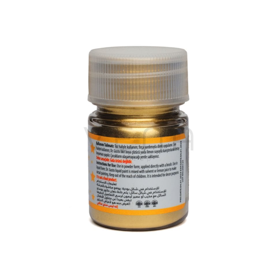 DR. GUSTO EXPORT GIDA DIŞI METALİK TOZ BOYA ALTIN - 10