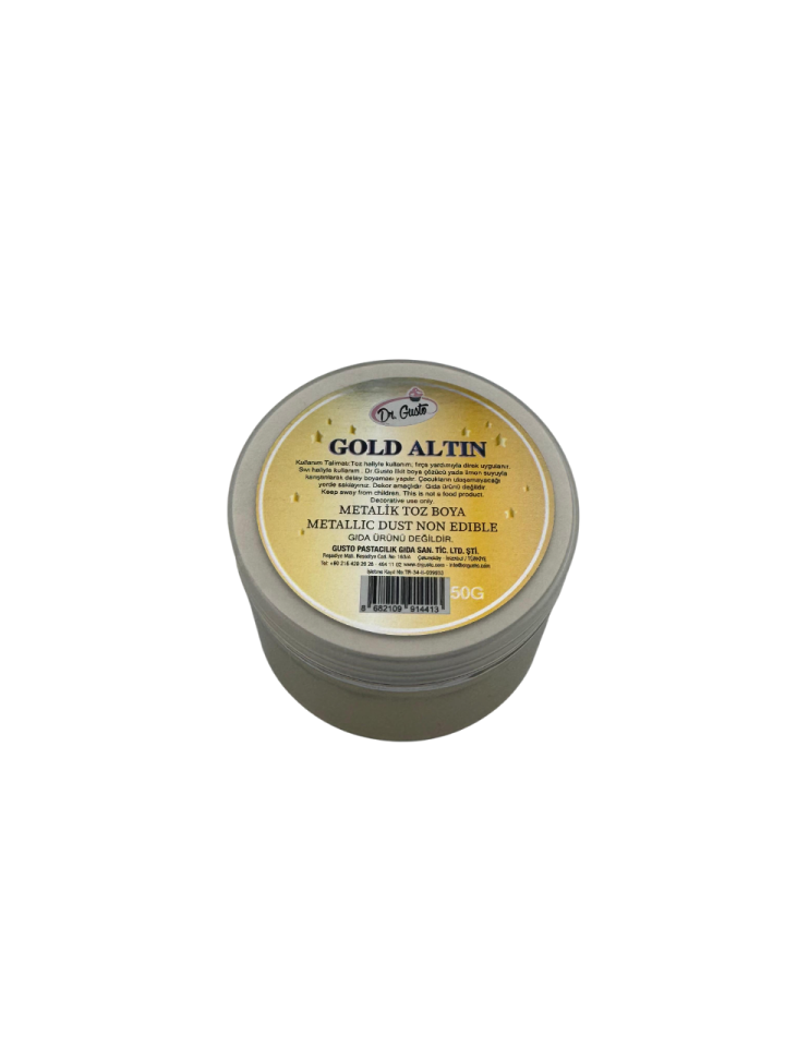 DR. GUSTO EXPORT GIDA DIŞI METALİK TOZ BOYA ALTIN - 50