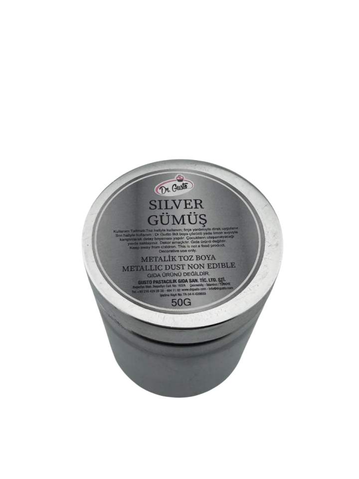 DR. GUSTO EXPORT GIDA DIŞI METALİK TOZ BOYA GÜMÜŞ - 50
