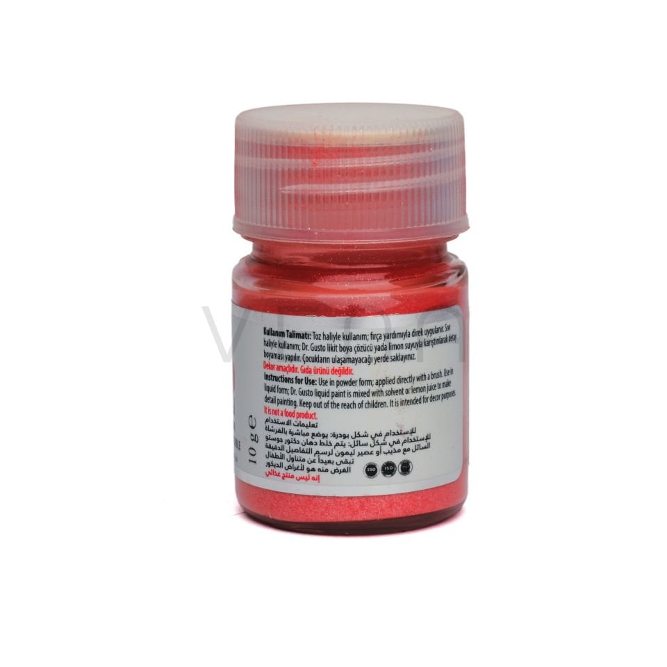 DR. GUSTO EXPORT GIDA DIŞI METALİK TOZ BOYA KIRMIZI - 10