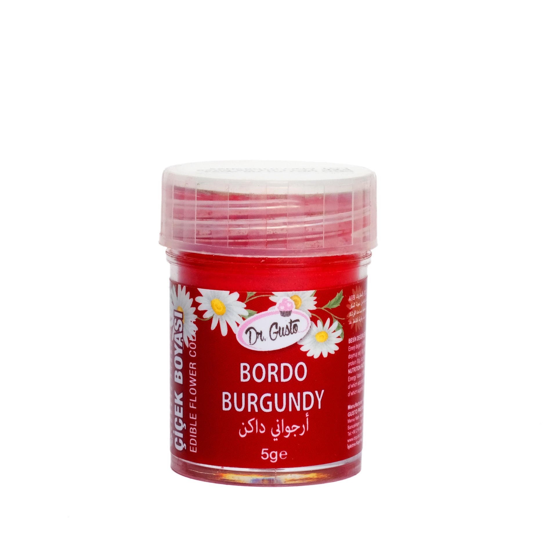 DR. GUSTO FLOWER PAINT ROUGE BORDEAUX - 5