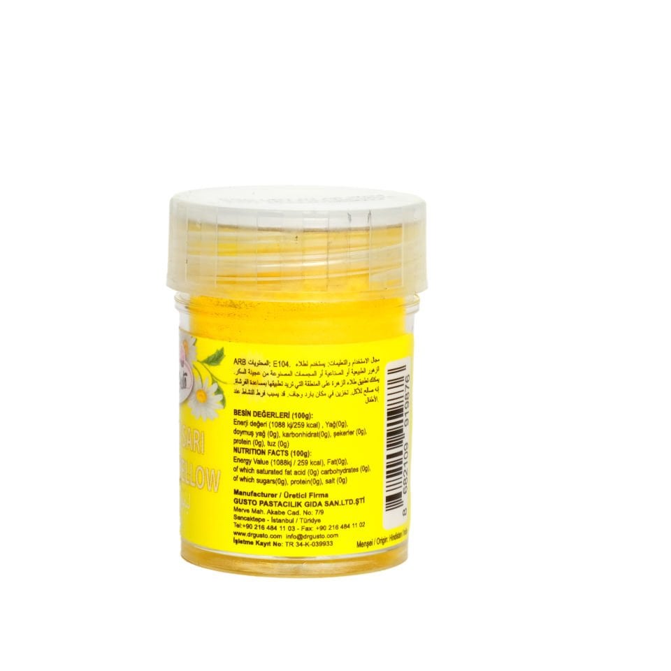 DR. GUSTO ÇİÇEK BOYASI LİMON SARI - 5