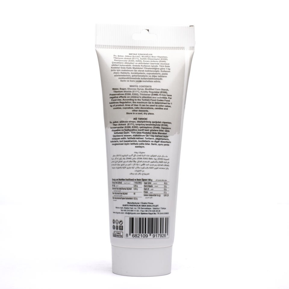 DR GUSTO TUBE GEL PAINT WHITE - 250