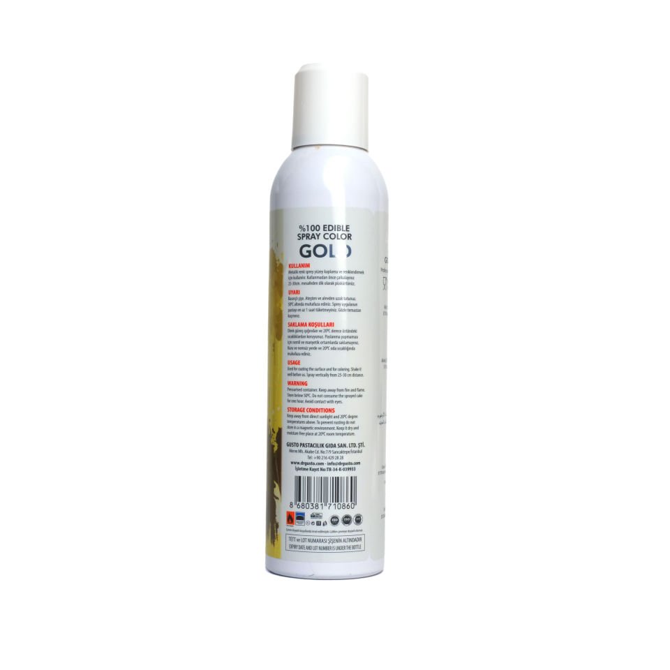 DR. GUSTO METALLIC SPRAY PAINT GOLD - 250