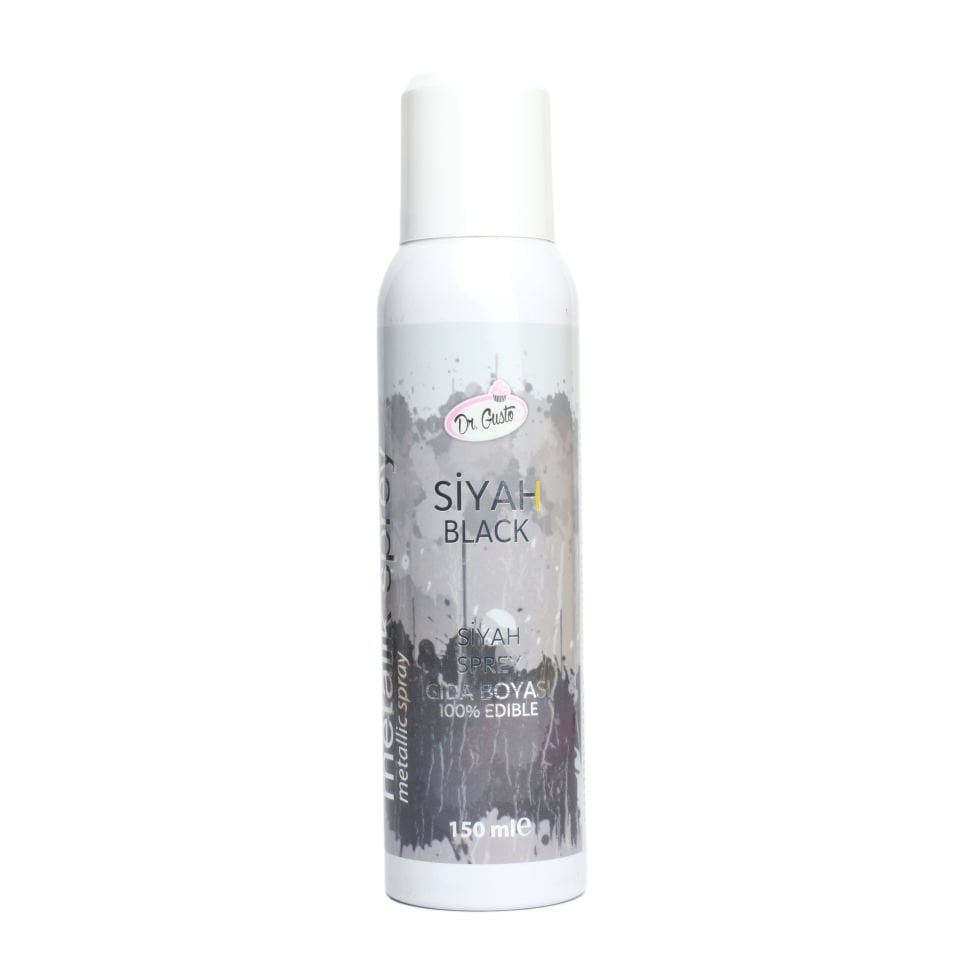 DR. GUSTO METALİK SPREY BOYA SİYAH - 150