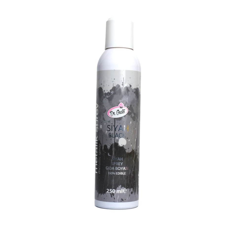 DR. GUSTO METALİK SPREY BOYA SİYAH - 250