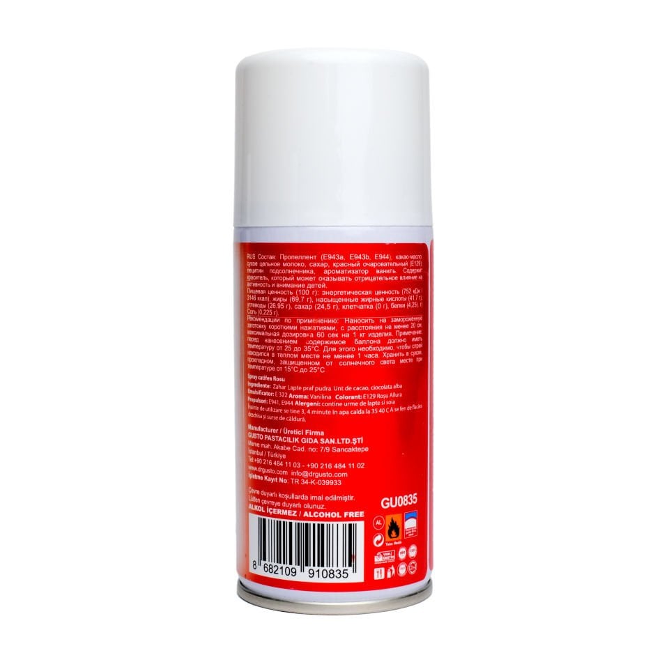 DR. GUSTO KADİFE SPREY BOYA KIRMIZI - 150