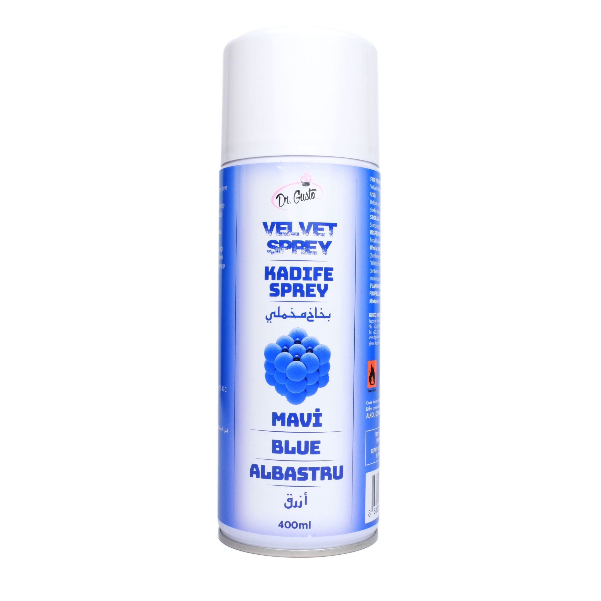 DR. GUSTO KADİFE SPREY BOYA MAVİ - 400