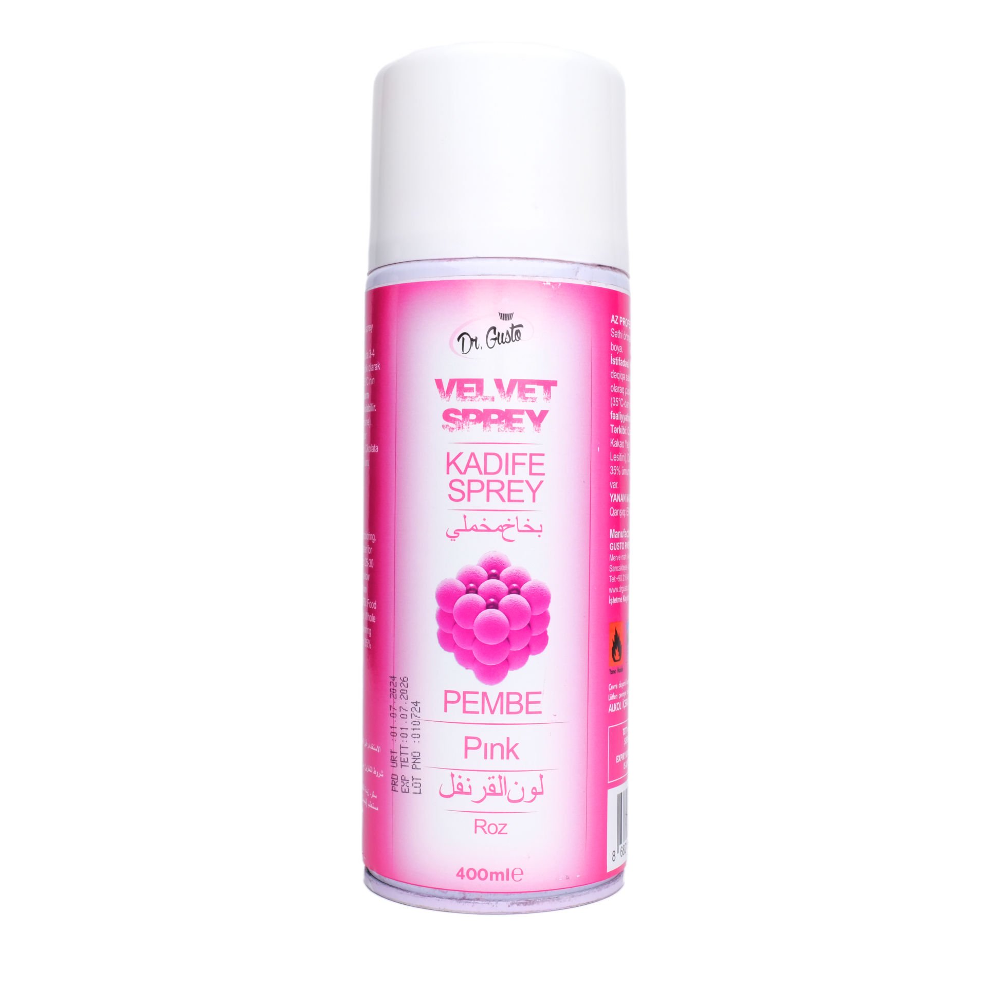 DR. GUSTO KADİFE SPREY BOYA PEMBE - 400