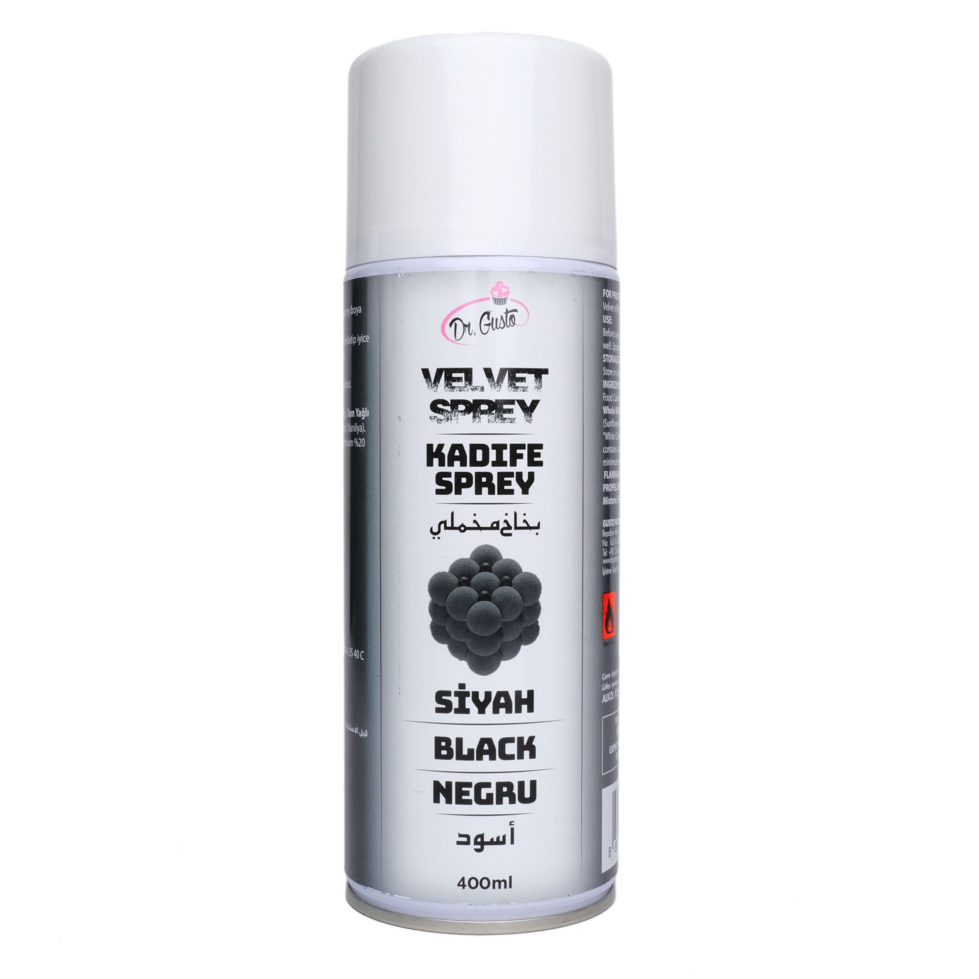 DR. GUSTO KADİFE SPREY BOYA SİYAH - 400