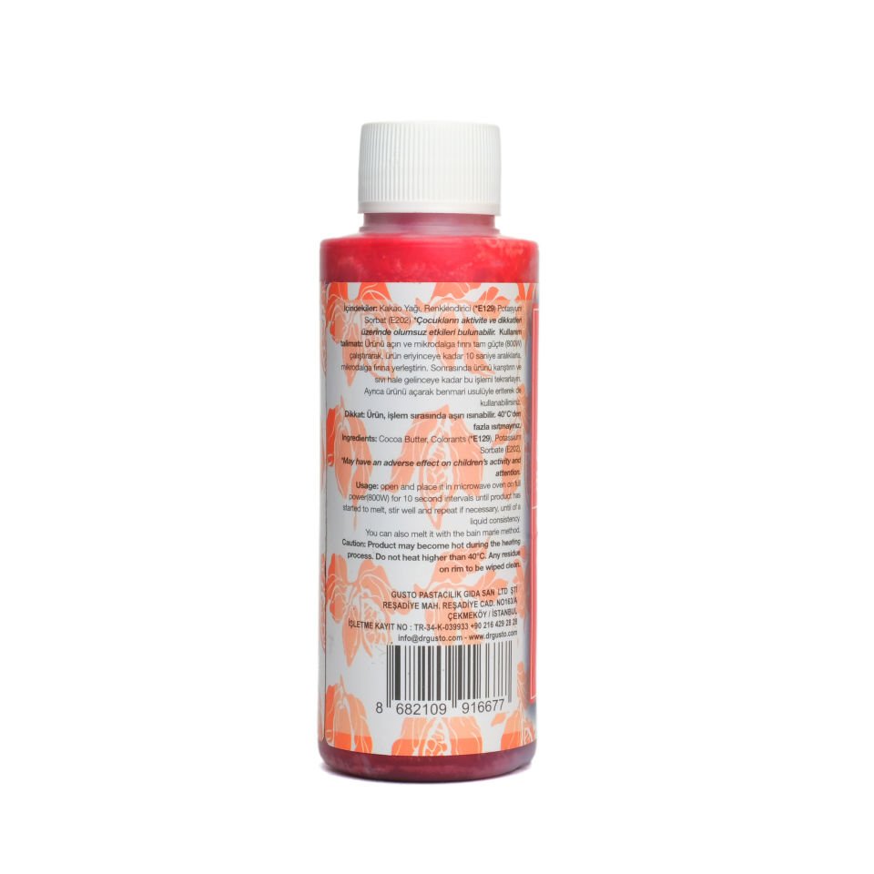 DR. GUSTO COLORED COCOA BUTTER RED - 100