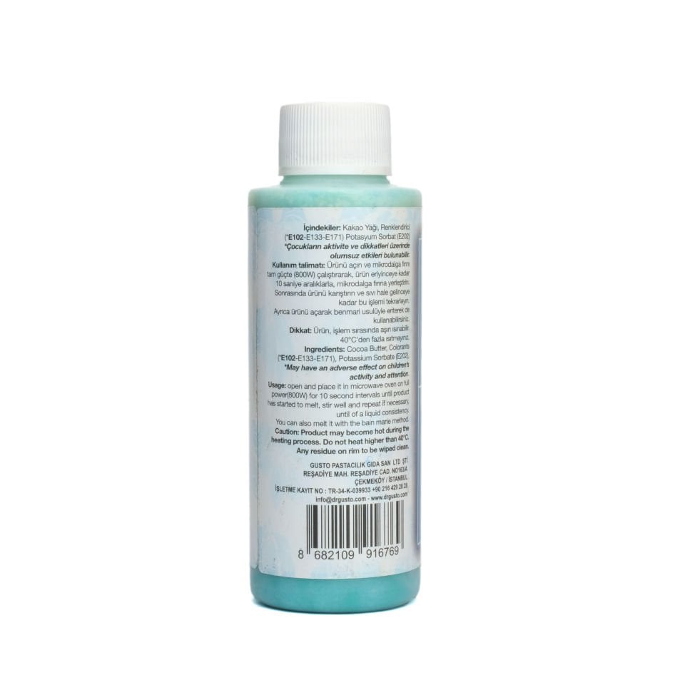 DR. GUSTO COLORED COCOA BUTTER TURQUOISE - 100
