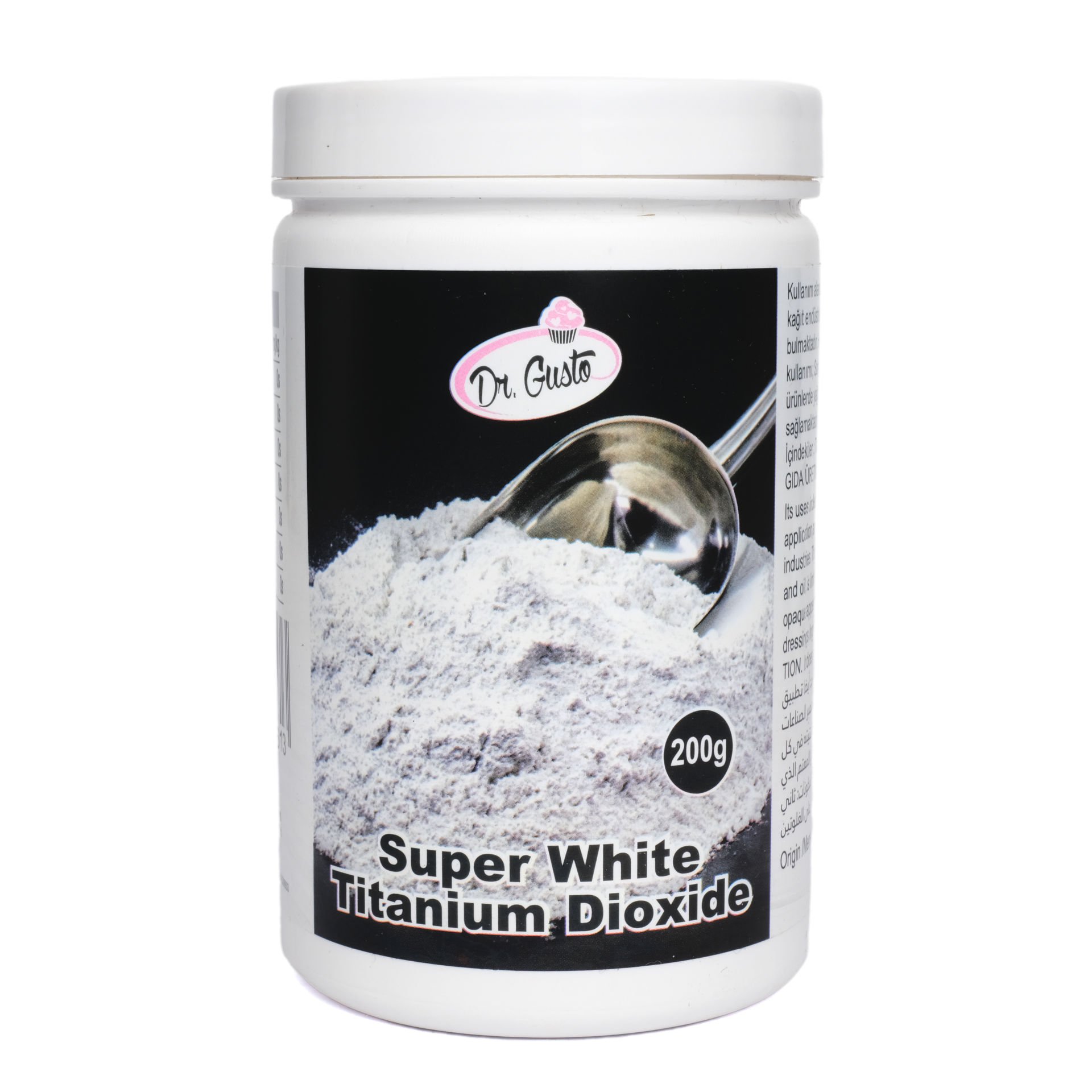 DR. GUSTO MEDIUM KATKI MADDESİ TİTANYUM DİOKSİT SÜPER BEYAZ - 200 GR