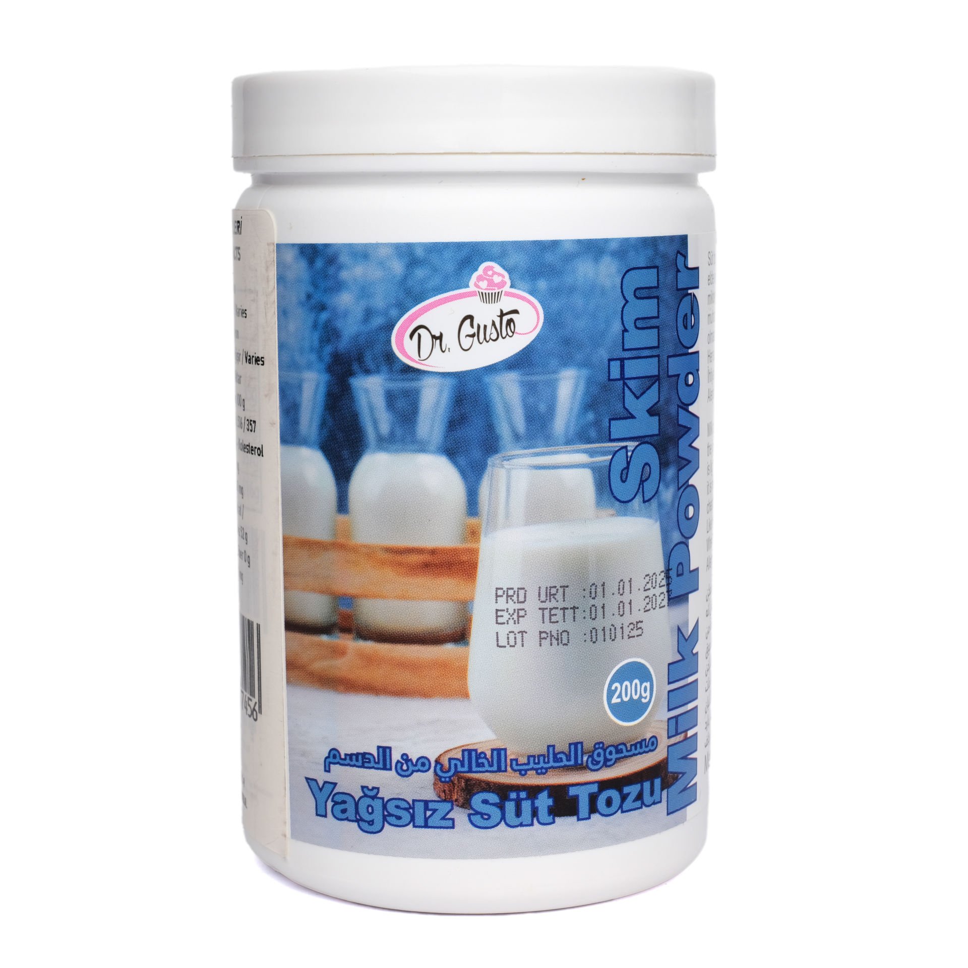 DR. GUSTO MEDIUM KATKI MADDESİ YAĞSIZ SÜT TOZU - 200 GR