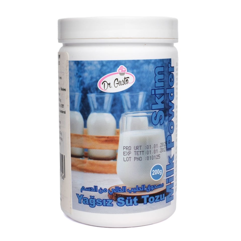 DR. GUSTO MEDIUM KATKI MADDESİ YAĞSIZ SÜT TOZU - 200 GR
