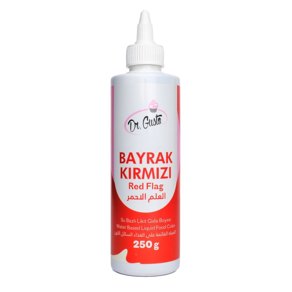 DR. GUSTO SU BAZLI LİKİT GIDA BOYASI BAYRAK KIRMIZI - 250