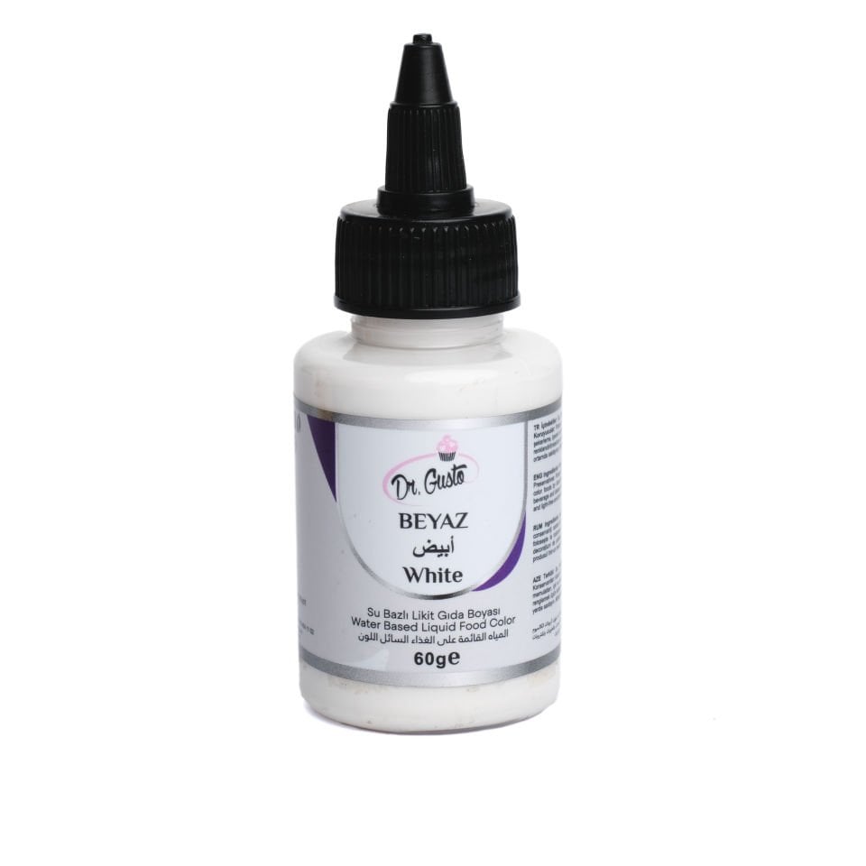 DR. GUSTO SU BAZLI LİKİT GIDA BOYASI BEYAZ - 60