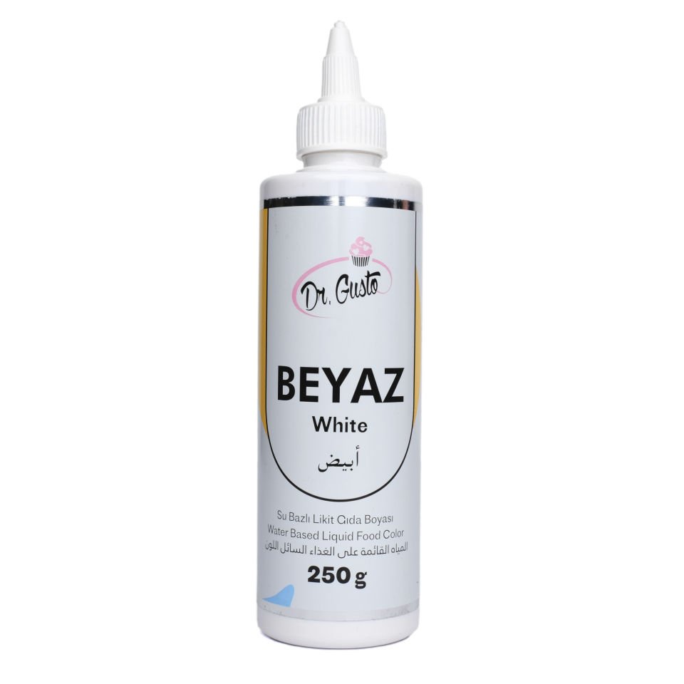 DR. GUSTO SU BAZLI LİKİT GIDA BOYASI BEYAZ - 250
